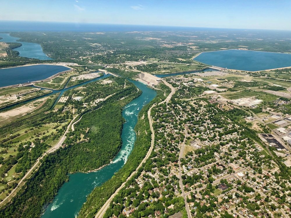 Travel photograph from our magnificent aerial views of the niagara falls from the canadian side story