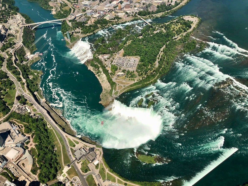 Aerial view of Niagara Falls, Canada